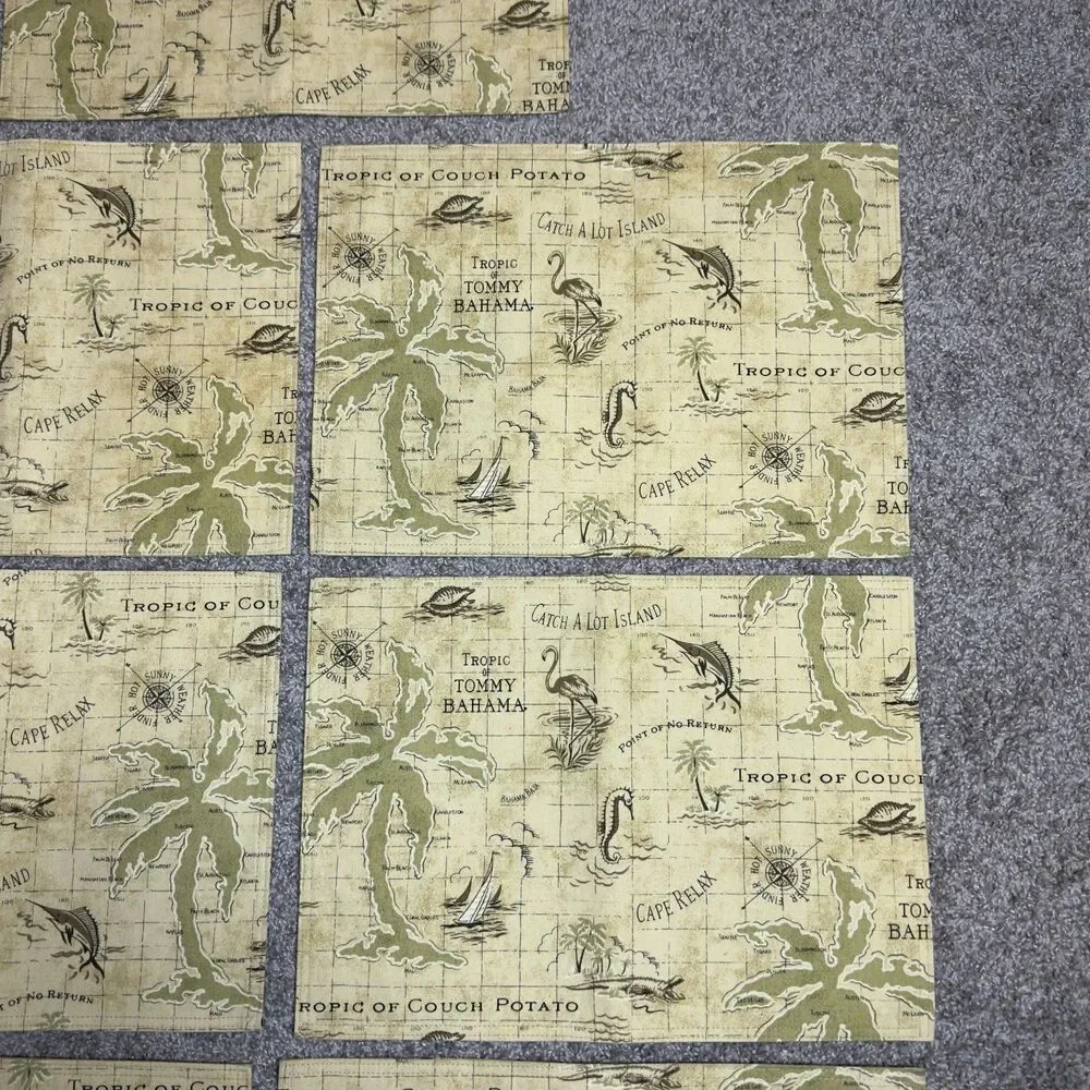 Tommy Bahama Placemats LOT of 7 Tropic Of Couch Potato 13x18